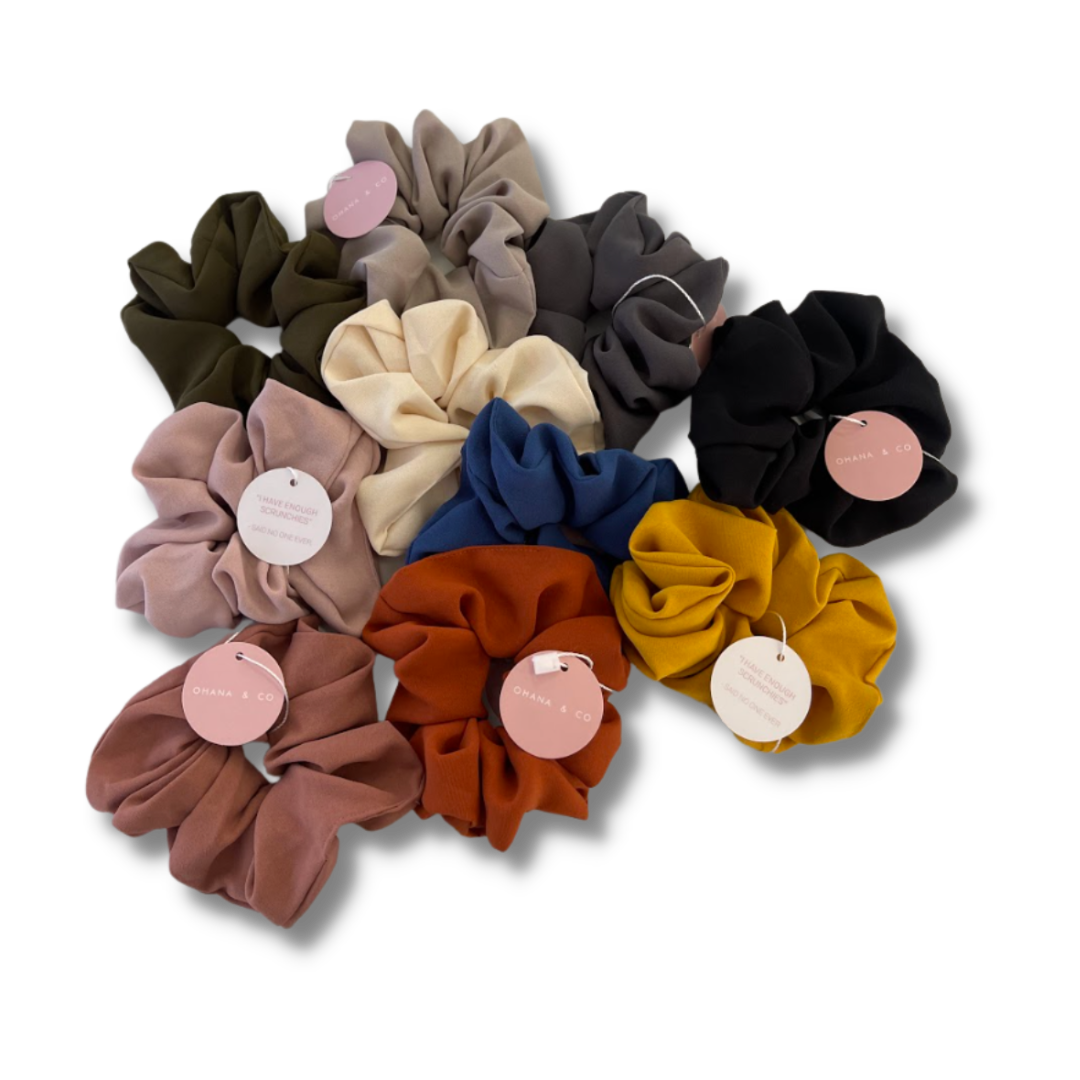 Solid Coloured Hair Scrunchies
