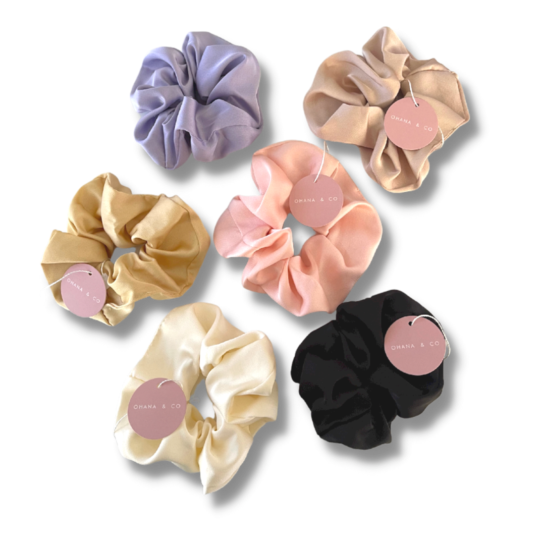 Satin Hair Scrunchies - A Lil Luxury