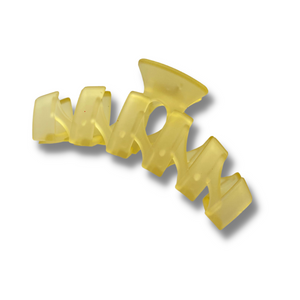 Soft Yellow Zig Zag Claw Clip - A Lil Luxury
