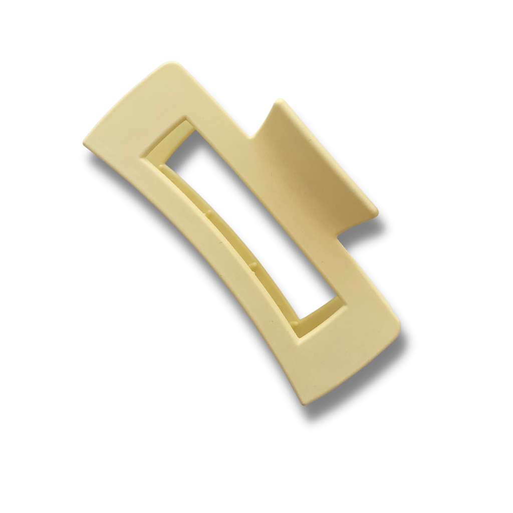 Vanilla Rectangle Hair Claw Clip - A Lil Luxury
